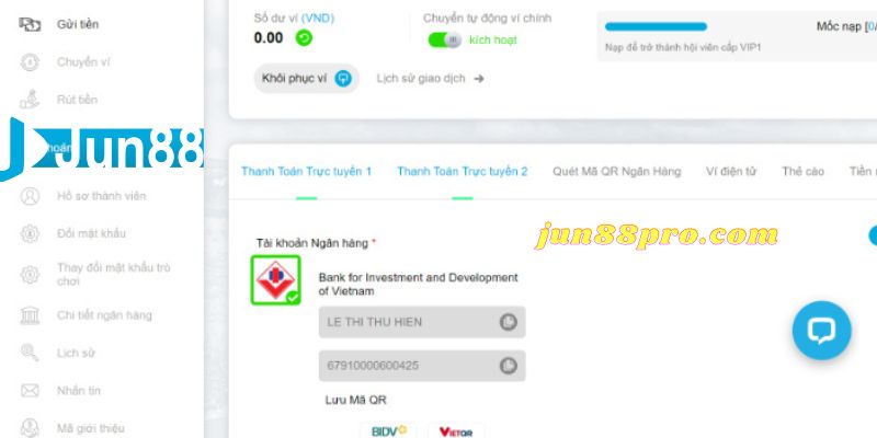 hướng dẫn rút nạp nhà cái jun88